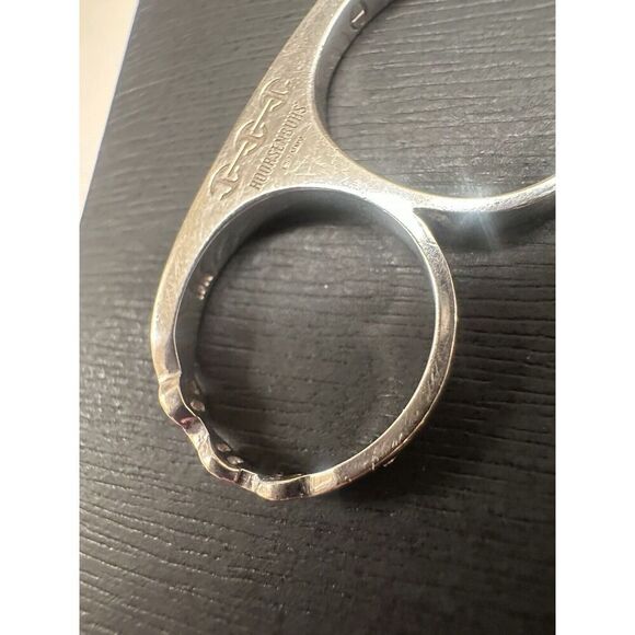 HOORSENBUHS 18K Solid White Gold Double Knuckle Ring 10 Gr - Picture 2 of 8